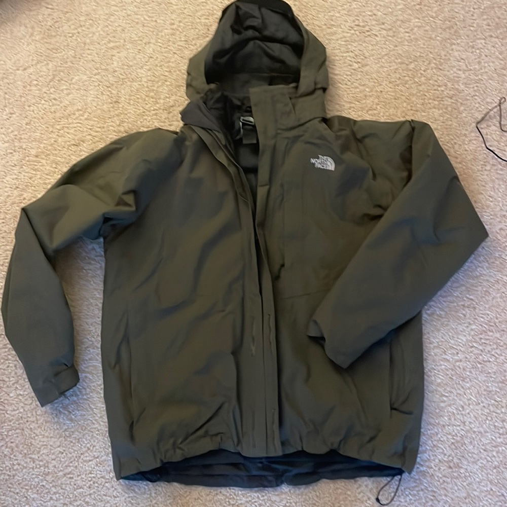 The North Face Olive Green Puffer Jacket